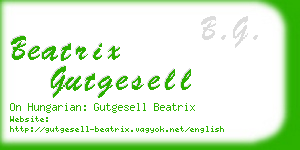 beatrix gutgesell business card